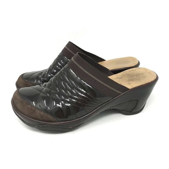 J-41 Clog Platform Heels Shoes Brown Rome 9 - Picture 4 of 8